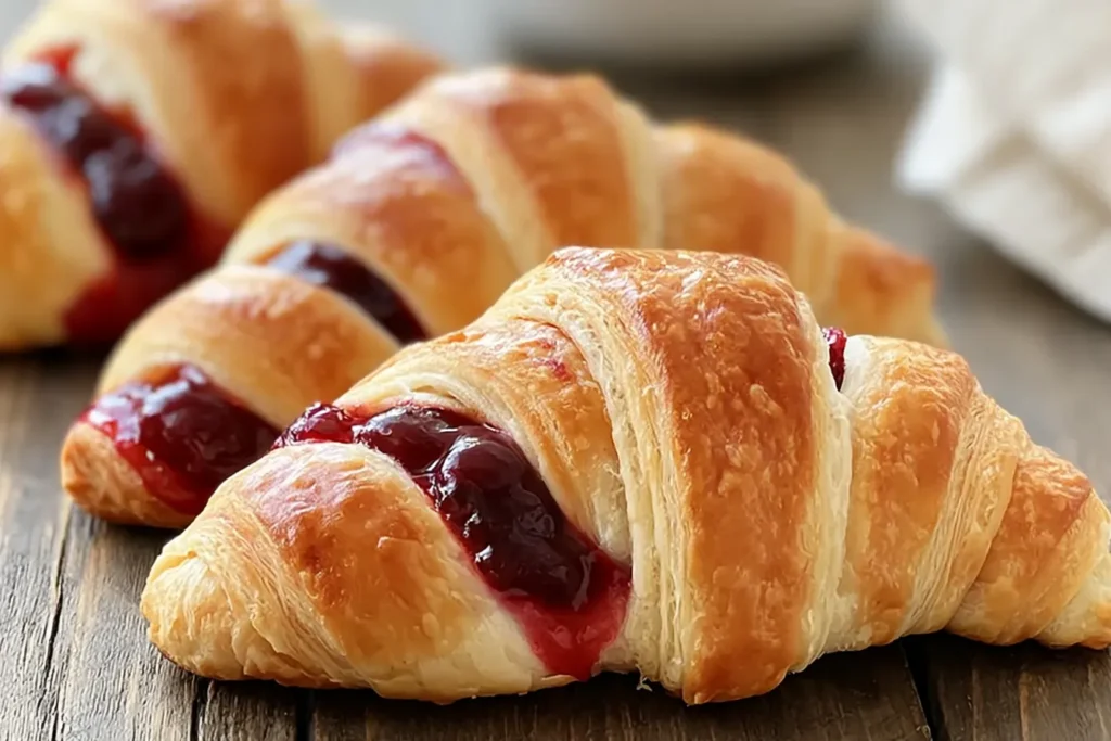 Cherry Pie Crescent Rolls Fresh Out of the Oven