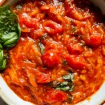 Fresh Cherry Tomato Pasta Sauce in a Bowl