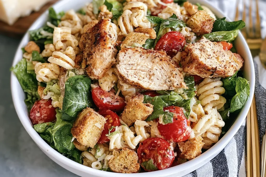 Chicken Caesar Pasta Salad: Fresh and Flavorful