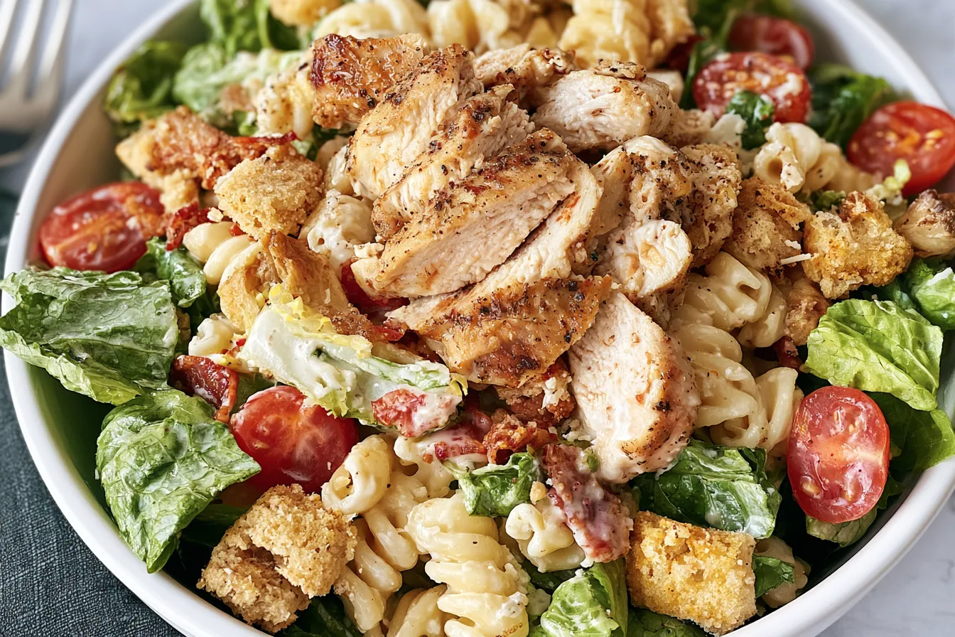 Chicken Caesar Pasta Salad 