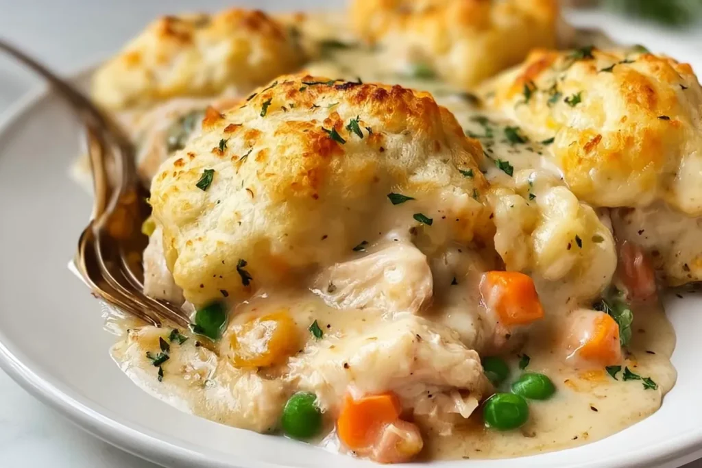 Delicious Chicken Dumpling Casserole Fresh Out of the Oven