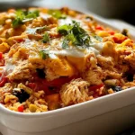 Delicious Chicken Fajita Casserole Ready to Serve