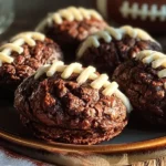 Cozy Football-Shaped Chocolate Brownie Bites Ready for Game Day