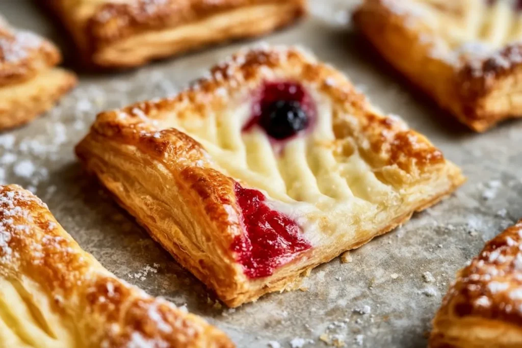 Delicious Cream Cheese Puff Pastry on a Serving Platter