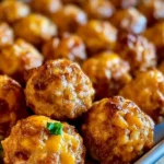 Cream Cheese Sausage Balls Freshly Baked