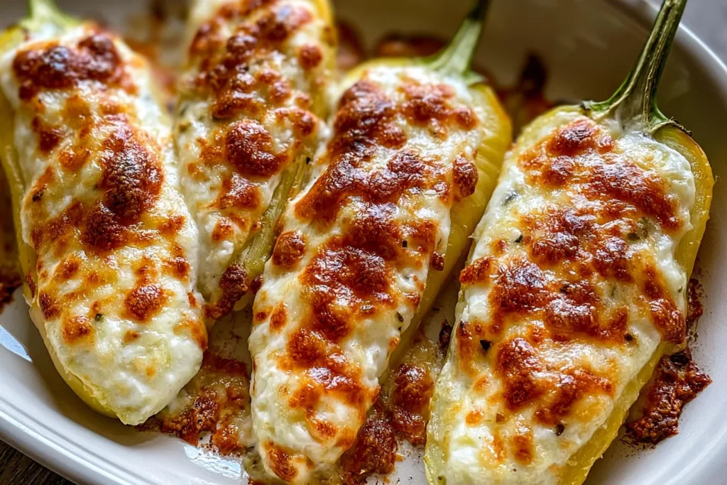 Cream Cheese Stuffed Banana Peppers Ready to Enjoy