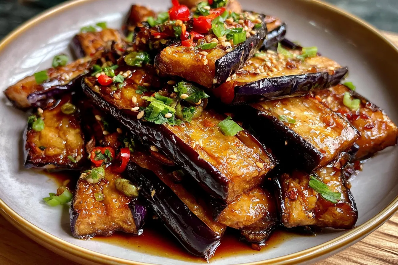 Crispy Eggplant Tossed in Garlic Soy Glaze: Pure Flavor Bliss 4 Crispy Eggplant Tossed in Garlic Soy Glaze: A Delicious Chinese-Style Delight