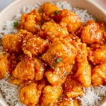 Crockpot Honey Orange Chicken Ready to Serve
