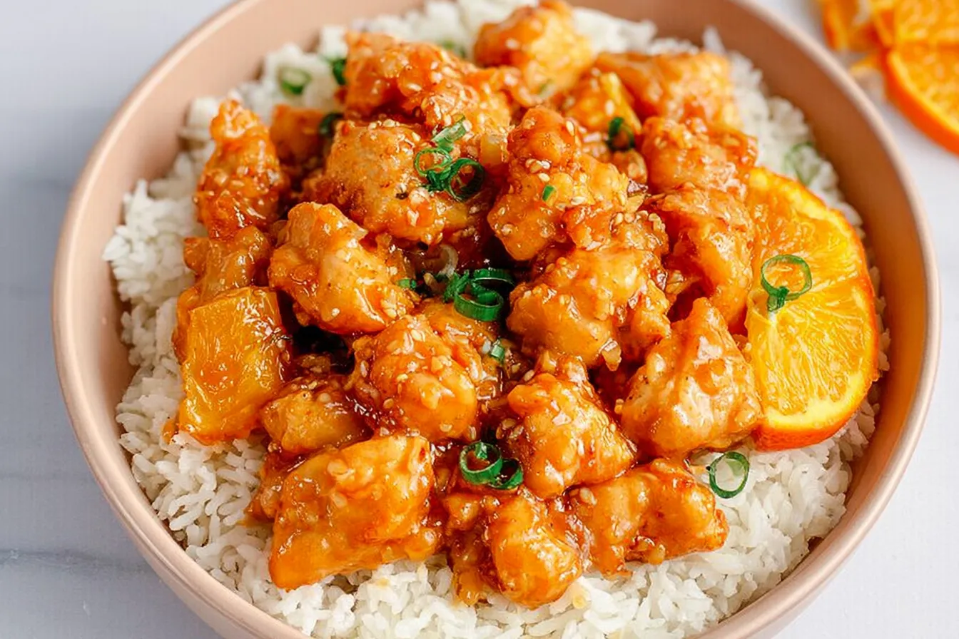 Crockpot Honey Orange Chicken 