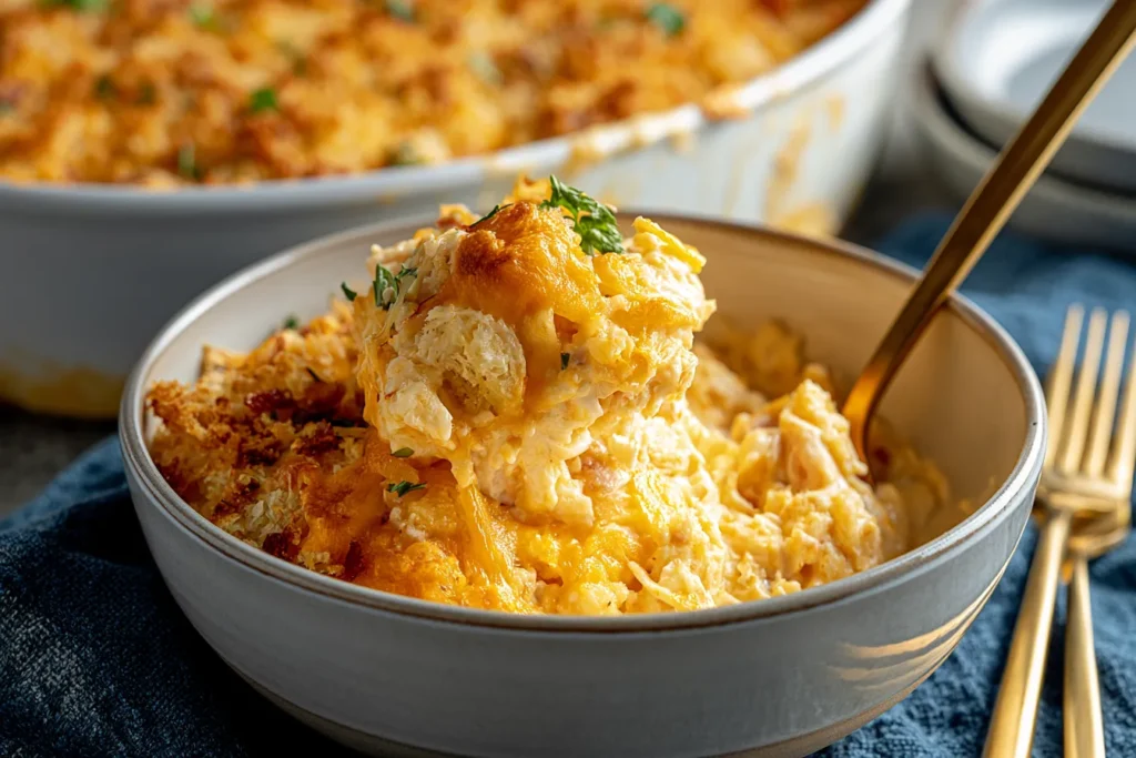 Dolly Parton's 5-Ingredient Casserole in a Baking Dish