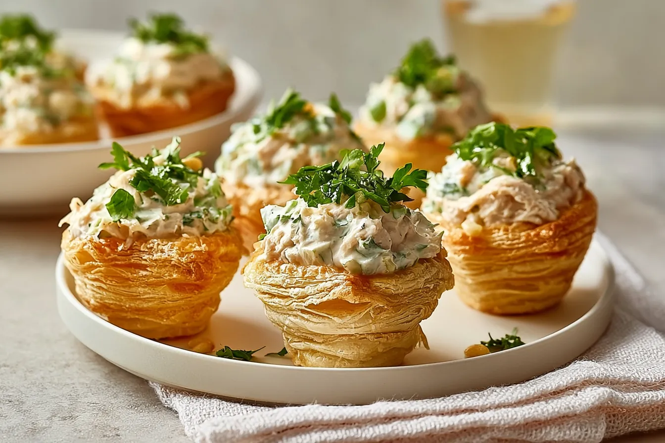 Easy Chicken Salad in Puff Pastry Cups – Quick & Delicious! 