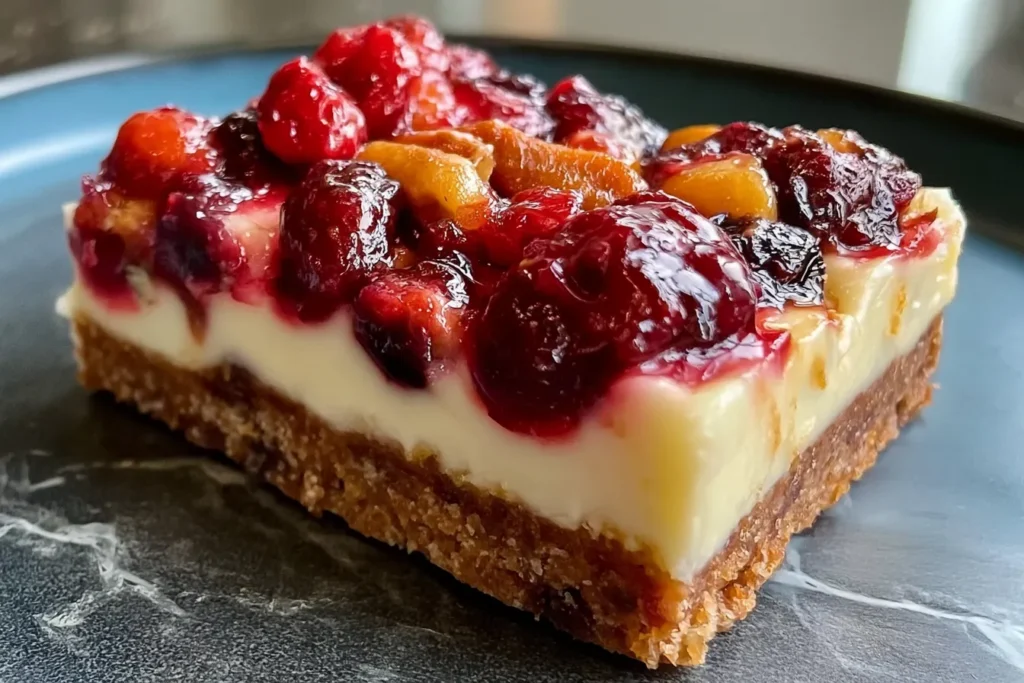 Easy No-Bake Labor Day Cheesecake Bars on a Summer Table