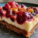 Easy No-Bake Labor Day Cheesecake Bars on a Summer Table
