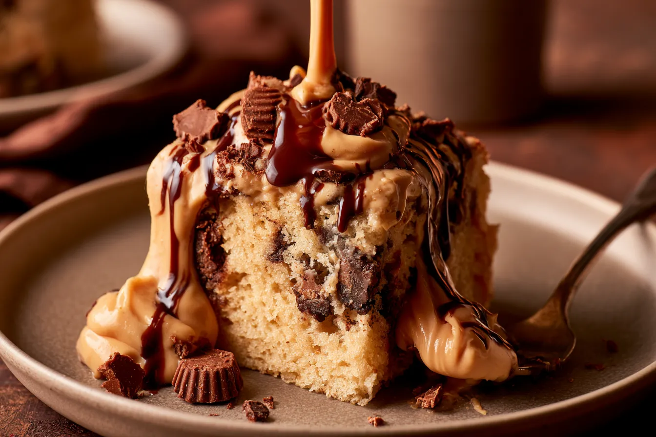 Easy Reeses Peanut Butter Poke Cake Recipe That Everyone Loves 4 Easy Reeses Peanut Butter Poke Cake Recipe