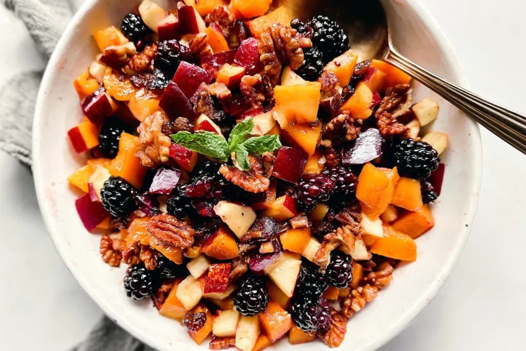 Vibrant Fall Fruit Salad with Seasonal Harvest Ingredients