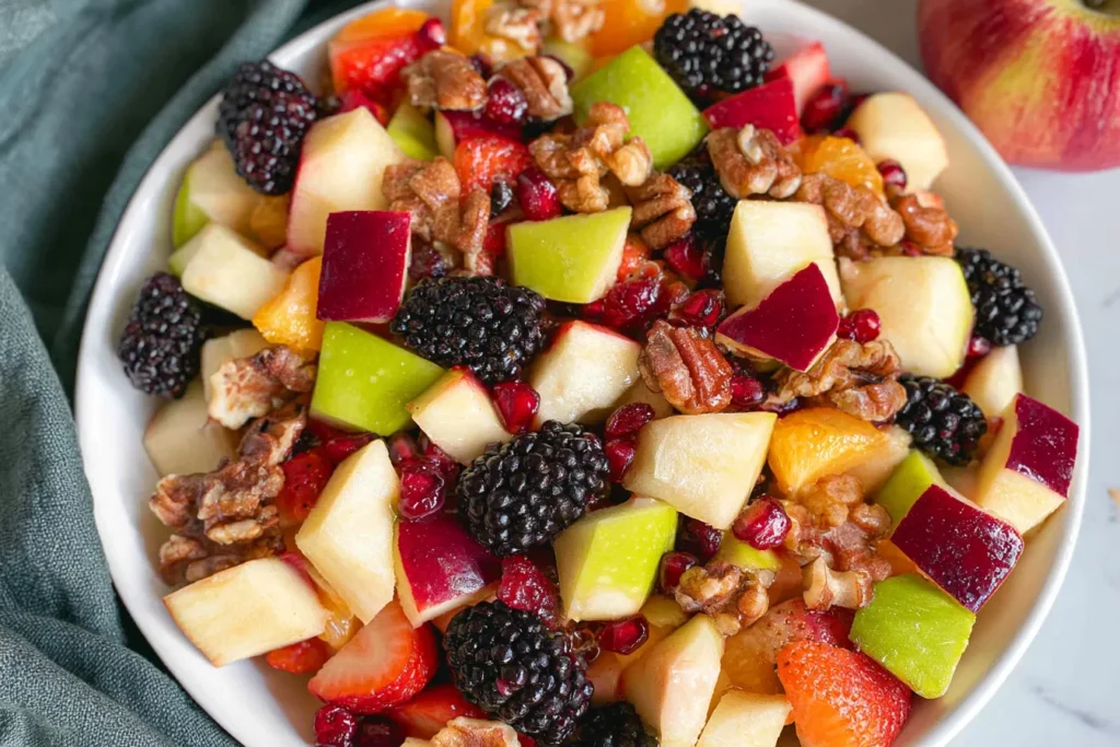 Colorful Fall Fruit Salad with Seasonal Ingredients