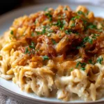 Delicious French Onion Chicken Orzo Casserole Ready to Serve