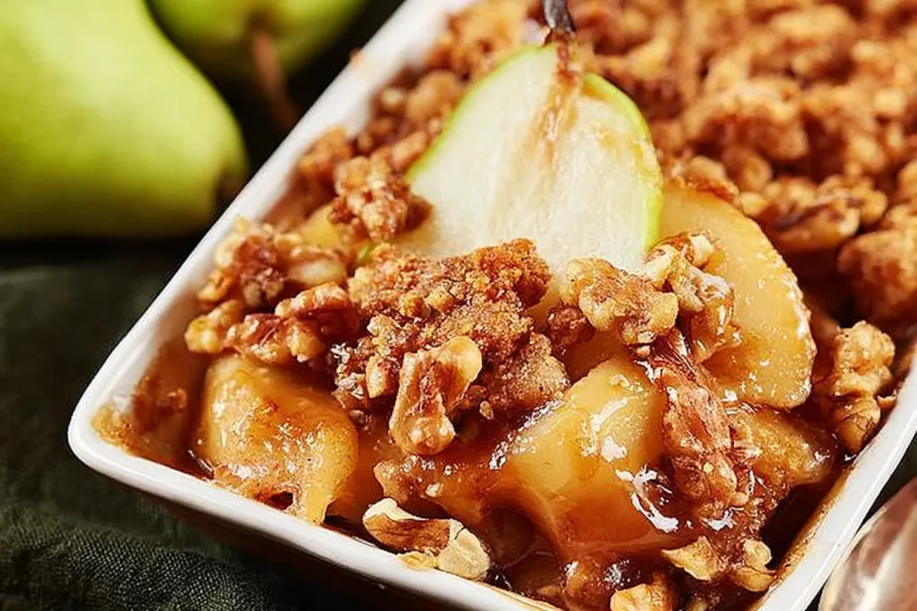 Fresh Pear & Walnut Crisp – Cozy Fall Dessert Delight