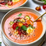 Fresh Tomato Gazpacho with Cucumber: A Refreshing Delight 5 Fresh Tomato Gazpacho with Cucumber in a Bowl