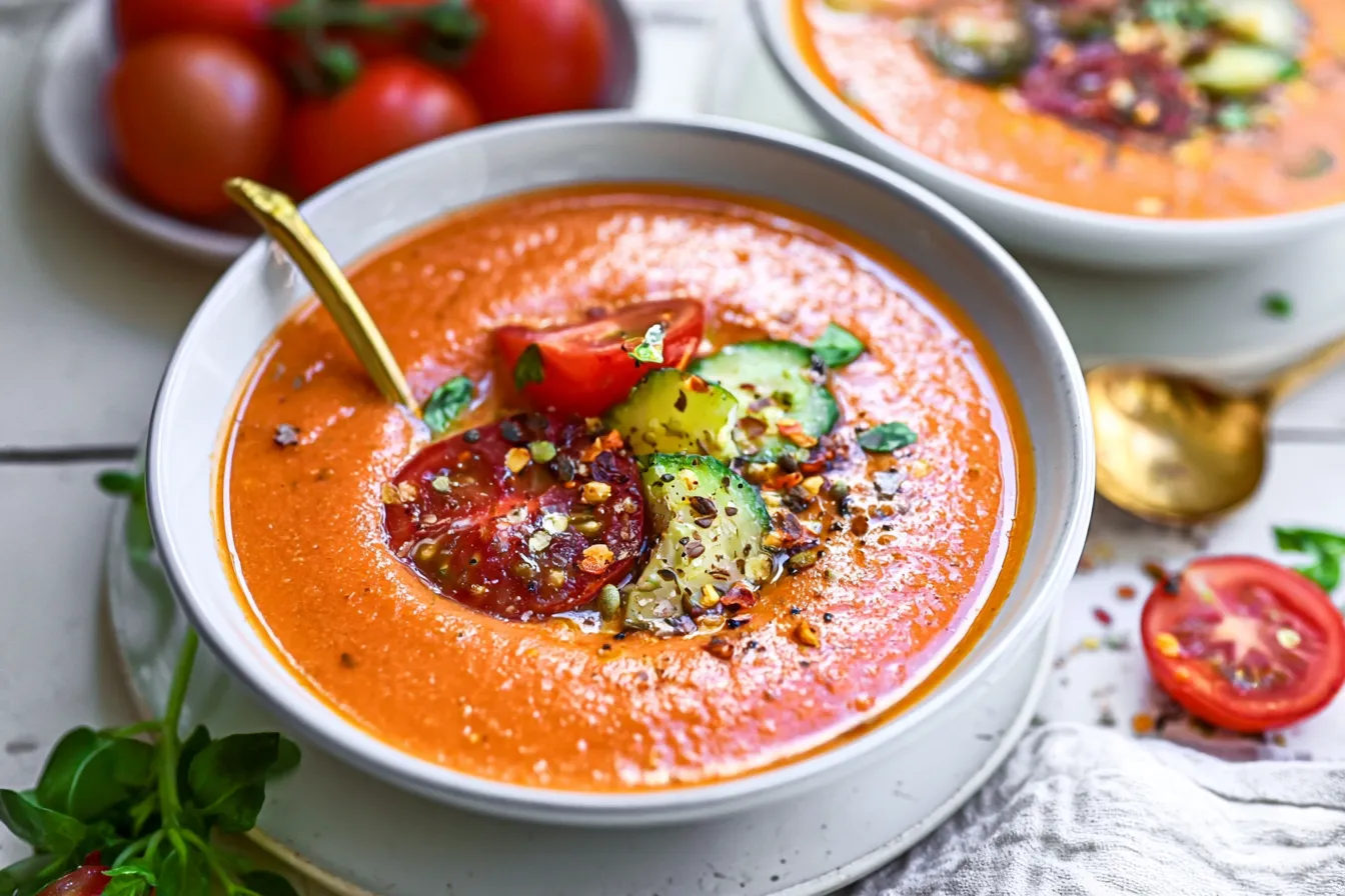 Fresh Tomato Gazpacho with Cucumber: A Refreshing Delight 4 Fresh Tomato Gazpacho with Cucumber