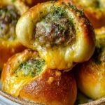 Garlic Parmesan Cheeseburger Bombs Ready to Serve