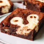 Ghost Cheesecake Brownies: Indulge in Spooky Deliciousness 5 Ghost Cheesecake Brownies Close-Up Delight