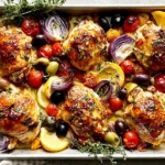 Delicious Greek Sheet Pan Chicken Ready to Serve