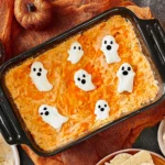 Halloween Buffalo Chicken Dip (Booffalo Dip) Ready to Enjoy!