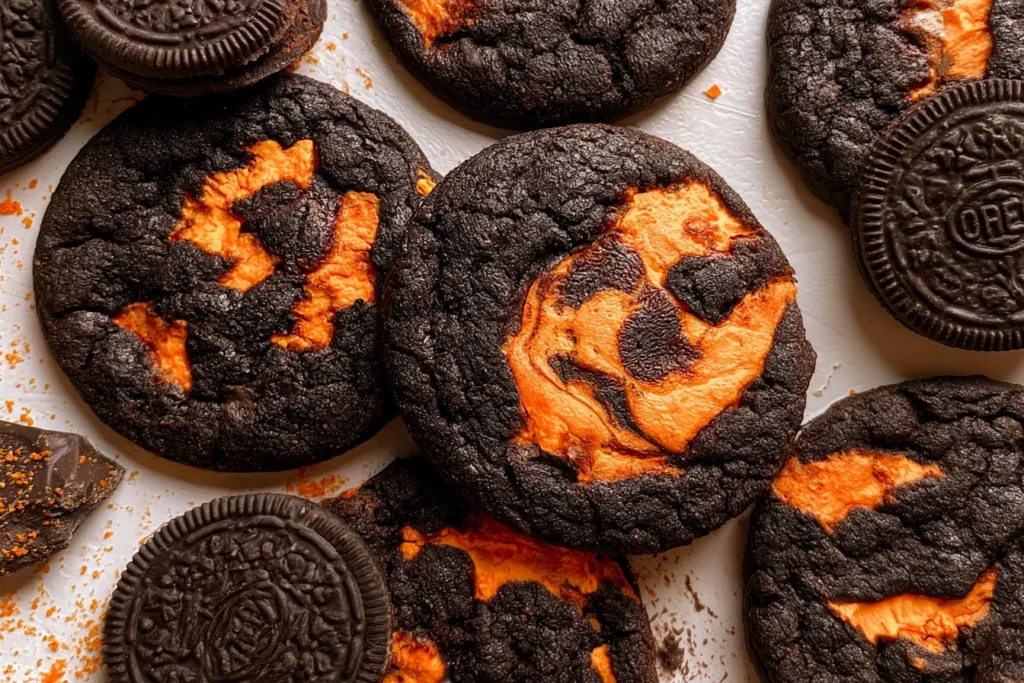 Delicious Halloween Oreo Chocolate Cookies on Display