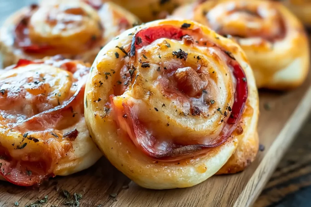 Homemade Pizza Rolls on a Serving Platter