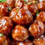 Honey BBQ Crockpot Meatballs in a Slow Cooker
