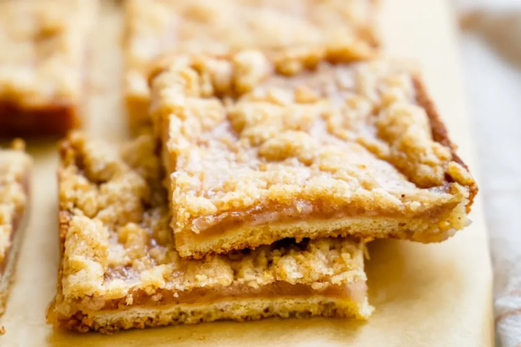 Delicious Pear Crumble Bars Freshly Baked