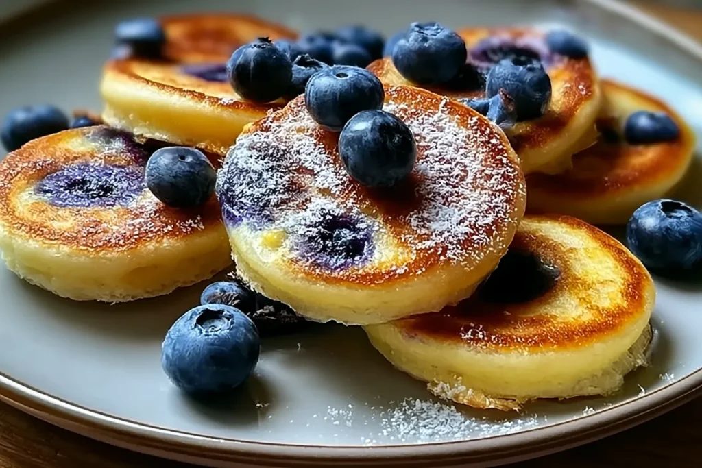 Irresistibly Easy Blueberry Lemon Pancake Bites Freshly Made