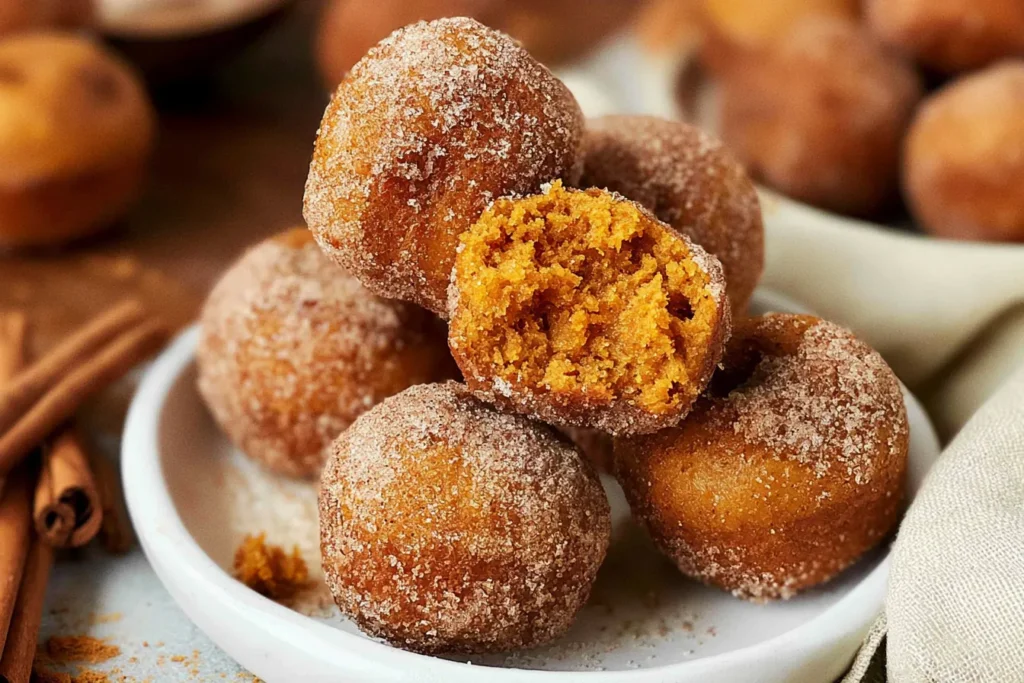Mini Pumpkin Donut Muffins Freshly Baked