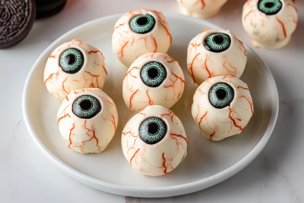 Oreo Ball Eyeball Halloween Truffle - Perfectly Creepy Treats