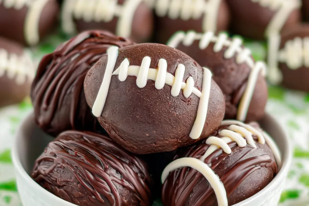 Oreo Football Truffles on a Game Day Platter