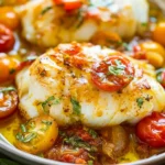 Pan-Seared Cod Recipe (with The Best Tomato Basil Sauce) 5 Pan-Seared Cod with Tomato Basil Sauce