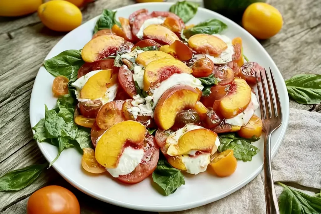Peach and Tomato Caprese Salad - Fresh and Flavorful