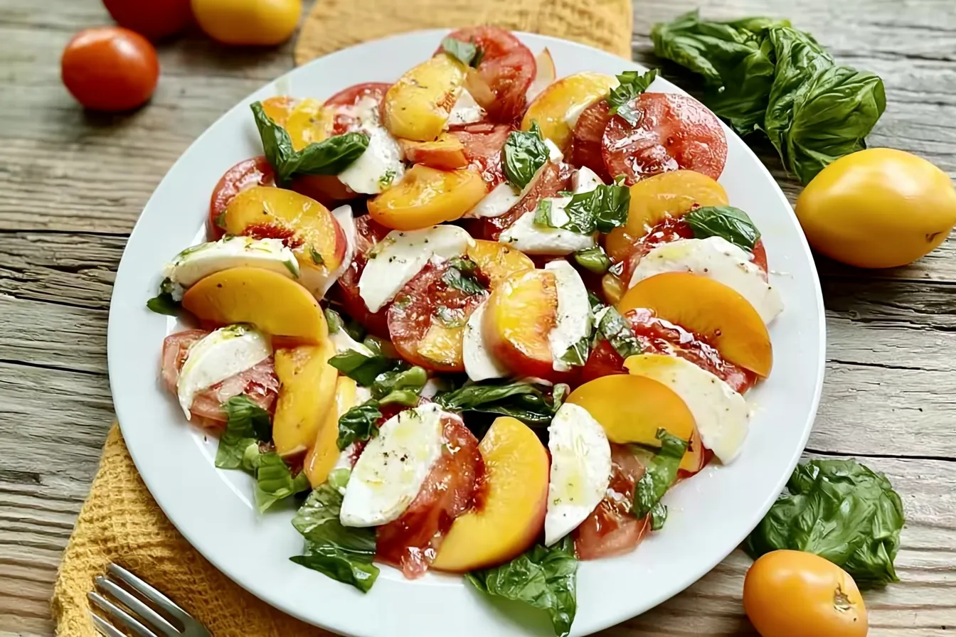 Peach and Tomato Caprese Salad: A Refreshing Summer Delight 4 Peach and Tomato Caprese Salad