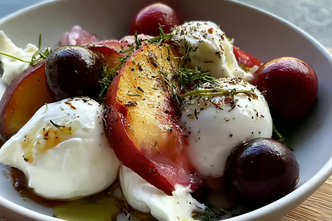 Peach Burrata Salad 