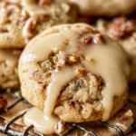 Pecan Maple Cookies with Maple Glaze Freshly Baked