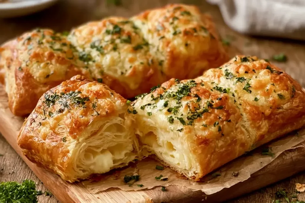 Delicious Puff Pastry Garlic Bread Fresh From the Oven