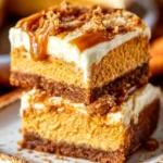 Pumpkin Cheesecake Bars Ready to Enjoy