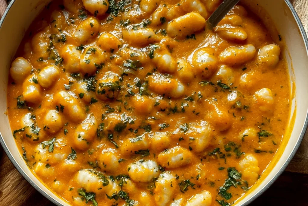 Homemade Pumpkin Gnocchi Ready to Serve
