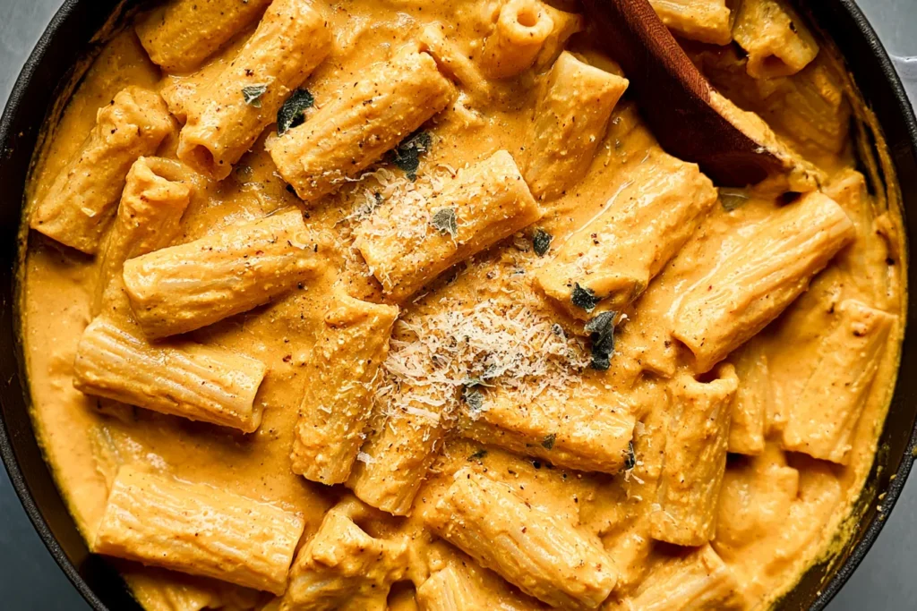 Creamy Pumpkin Pasta Sauce in a Bowl