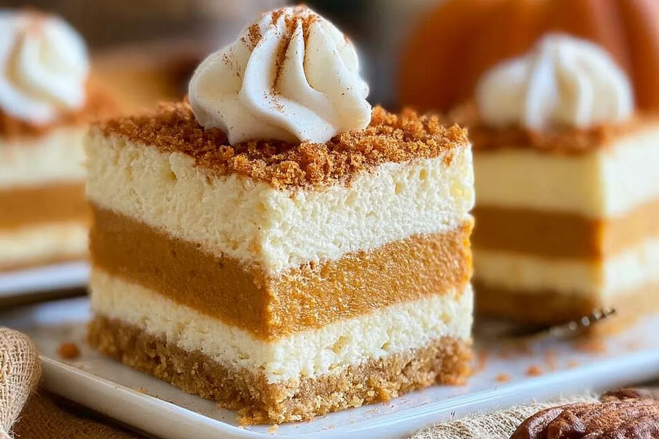 Pumpkin Pie Cheesecake Bars 