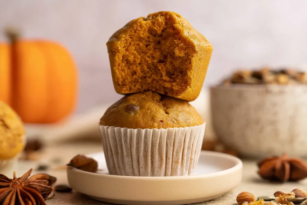 Delicious Pumpkin Protein Muffins Freshly Baked
