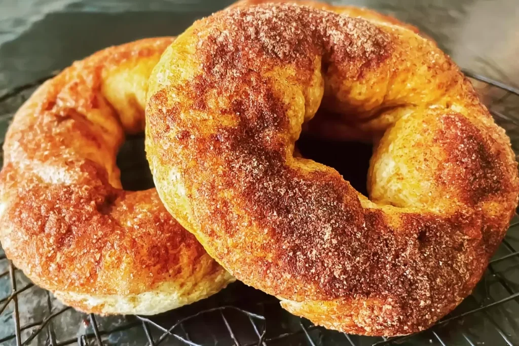 Pumpkin Spice Bagel Freshly Baked