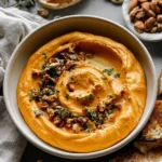 Pumpkin Whipped Feta Dip in a Bowl