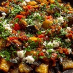 Quick Mediterranean Eggplant Skillet in a Colorful Bowl